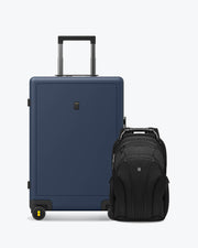 Atlas Laptop Backpack and Textured Luggage Set