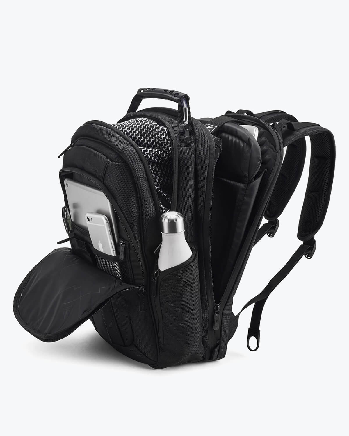 The several compartments of  LEVEL8 Atlas backpack
