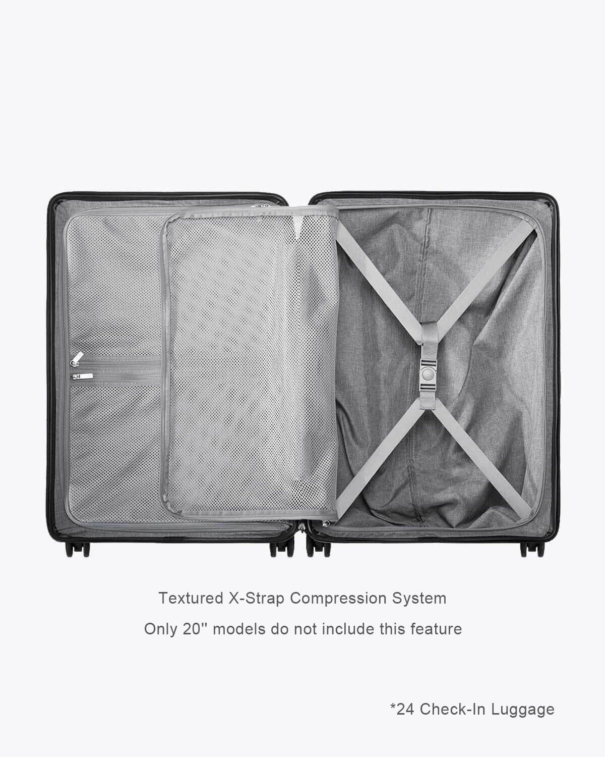 Luminous Carry-On 20" Grey - Open Interior View