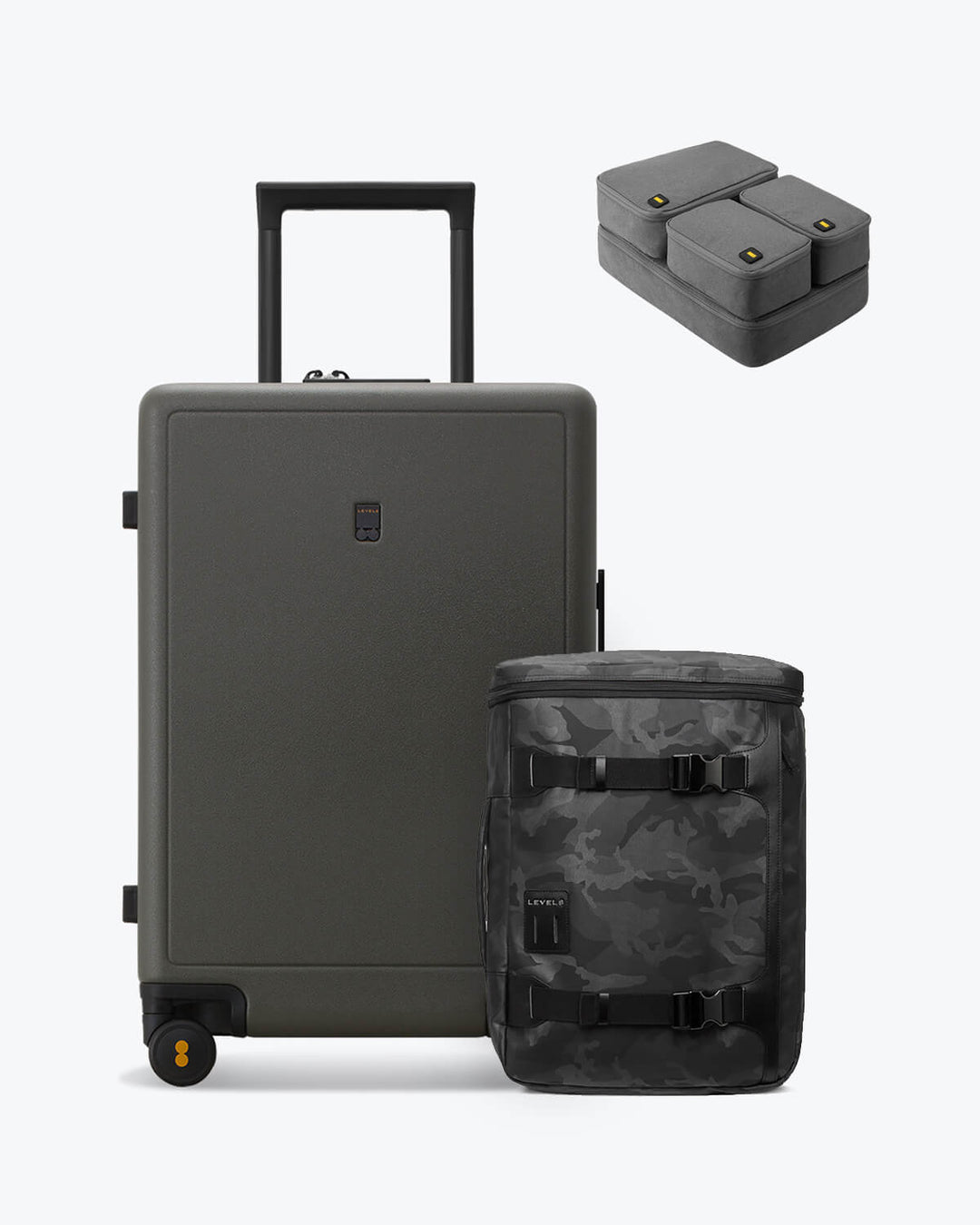 backpack and checked luggage set for sale
