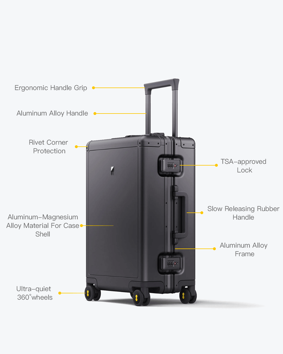 Aluminum luggage shop